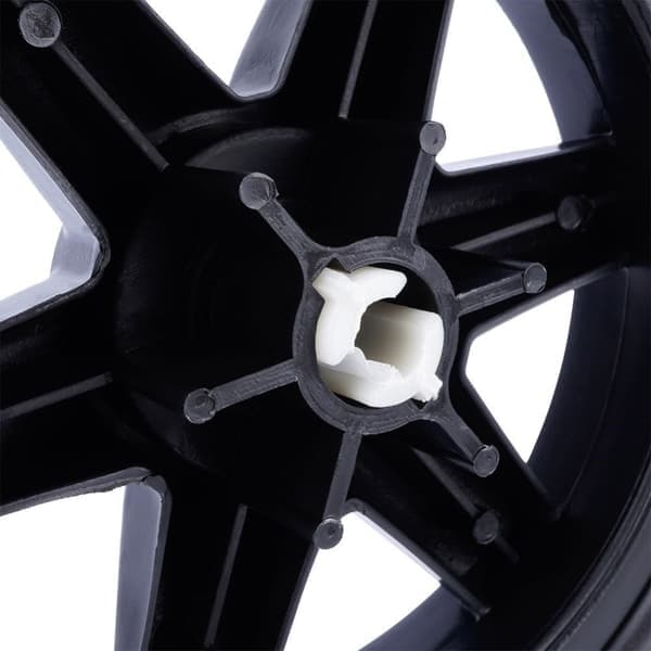 Utskiftbare svarte hjul for handlevogner - 2-pakning