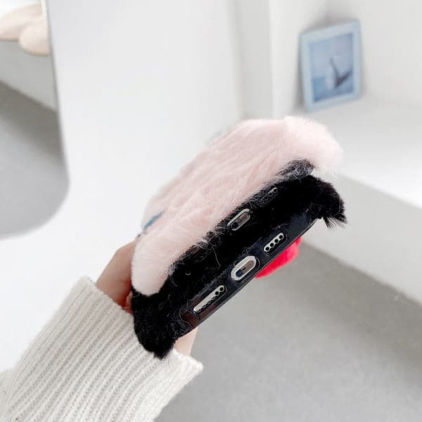 Jeg Elsker DHjerte Fluff Cover til Sort IPhone12PRO MAX
