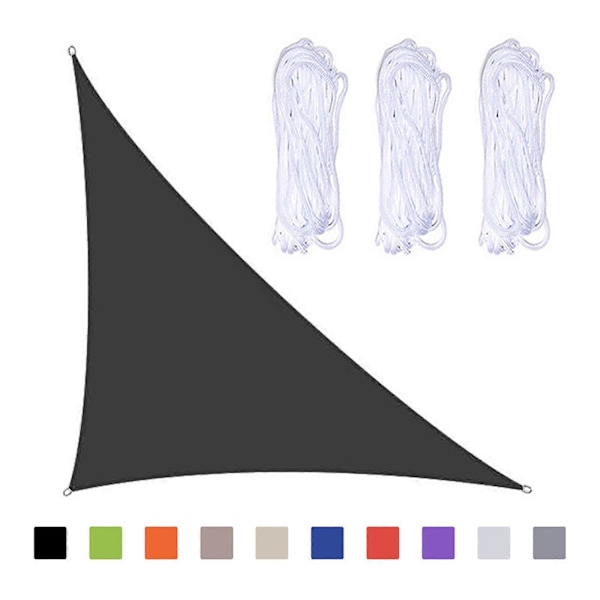 Solsejl Retvinklet, 3m x 4m x 5m Solsejl med Hardware Kits, 3 Reb, Vandtæt_FO Red