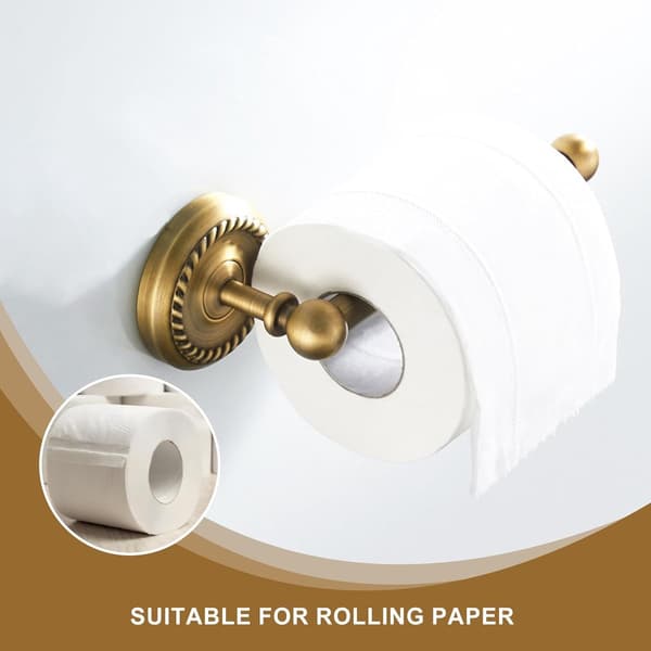 Toiletpapirholder i rustfrit stål, moderne, nem installation, guld, uden låg, til badeværelse/køkken