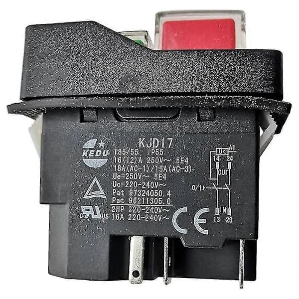 Elektromagnetiske strømafbrydere Trykknapafbryder til have Kjd17 220v 5-ben terminaler