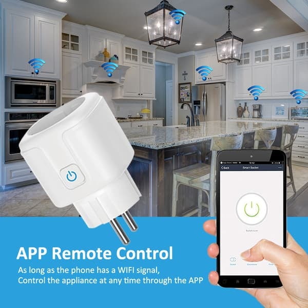 Tuya WiFi Smart Plugg EU Standard 16A 4-Pakning_qq