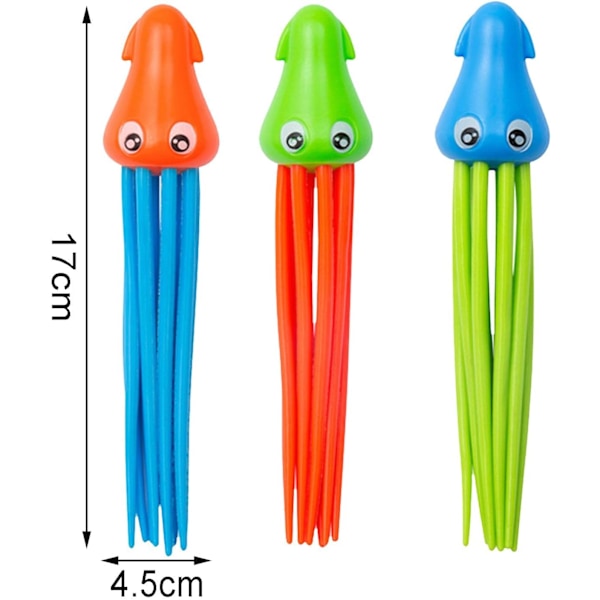 Bläckfisk dykleksak set, sommar poolleksaker, träningsleksaker bläckfisk