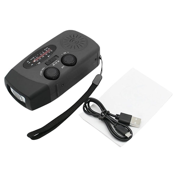 Vevradio med Solcellsladdare, Nödradio & Powerbank