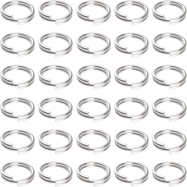 100 st 10 mm Mini Split Jump-ringar med dubbla öglor Små metallringar Anslutningar för smycken, halsband, armband, örhängen IC