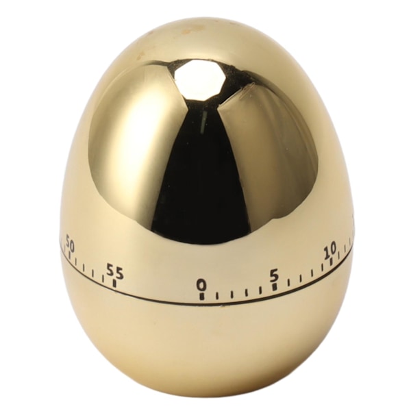 60 Minutters Eggmodell Mekanisk Timer Kjøkken Alarmklokke Manuell Timer for Kjøkken Gull