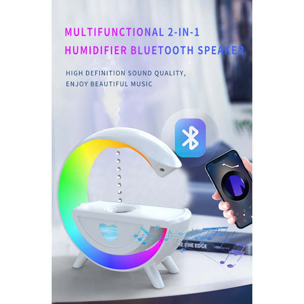 Luftfugter / Natlampe / Duftspreder - Bluetooth-højttaler