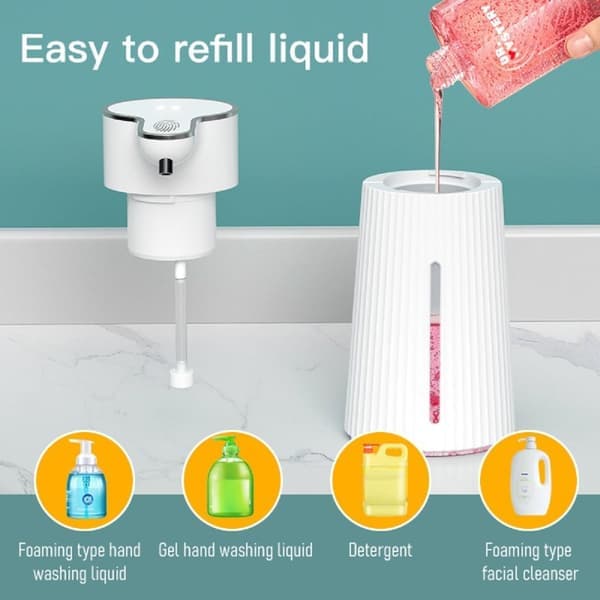 Automatisk Sæbedispenser, Sæbedispenser 400 ml Berøringsfri Sæbedispenser – USB-C Opladning