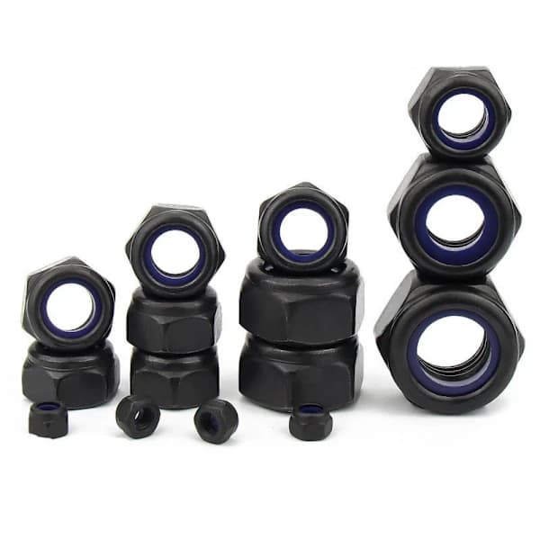 QD-10 kpl Itsekierteittävät Mutterit Lukituslevy MUSTA M6 M6 musta black M6-M6