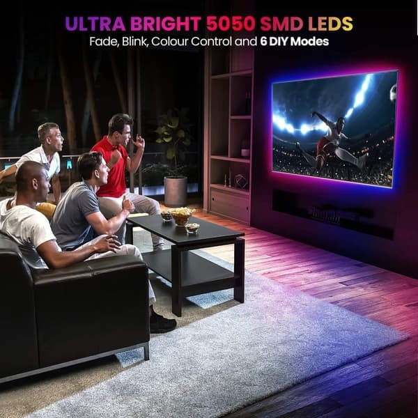 LED-Strip Lights med RGB / Ljusslinga / LED-list - 5 meter_QQ