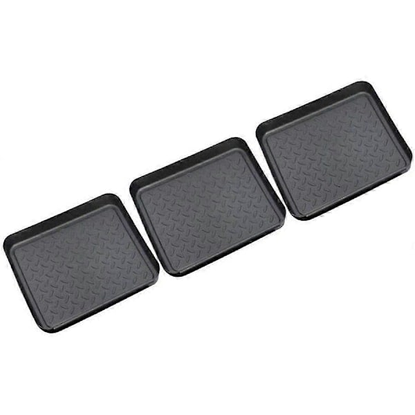 \"QD\" 3 kpl:n kenkäteline, muovinen kenkäalusta, pieni kenkämatto, valuma-allas, hylly, kenkäalusta, valuma-allas, 35x27x3 cm