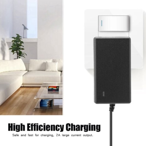 QU/AC 100-240V DC 21V 2A Säker Laddning Strömförsörjningsadapter Litiumjon Batteriladdare EU-kontakt