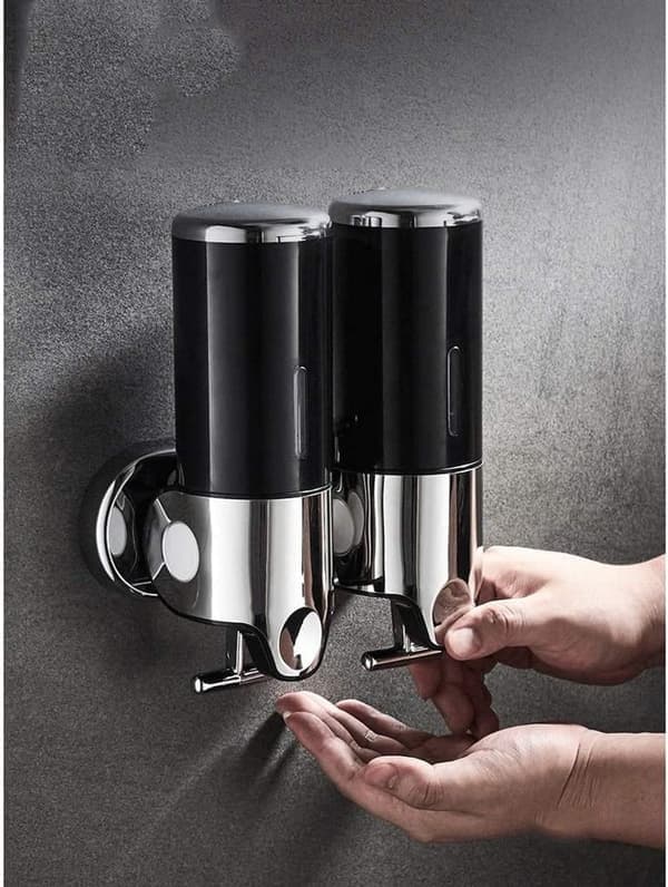 Tvåldispenser Väggmonterad – 500ml – Rostfritt Stål – Vit – Badrum/Kök