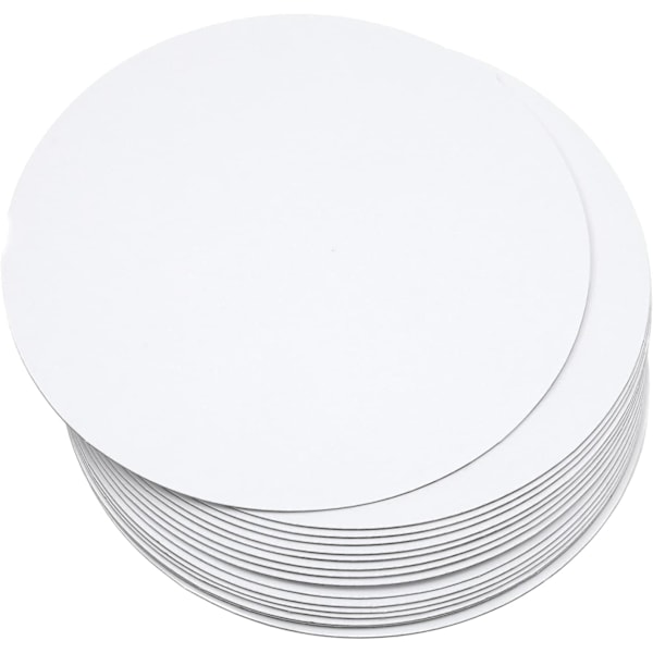 QU*Gcardist 25 cm vita tårtbrickor runda 25-pack cirklar rund bas livsmedelsgodkänd kartong tårtfat (tunn men starkare)