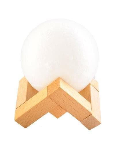 Månelampe / Nattlampe - Oppladbar - 3D