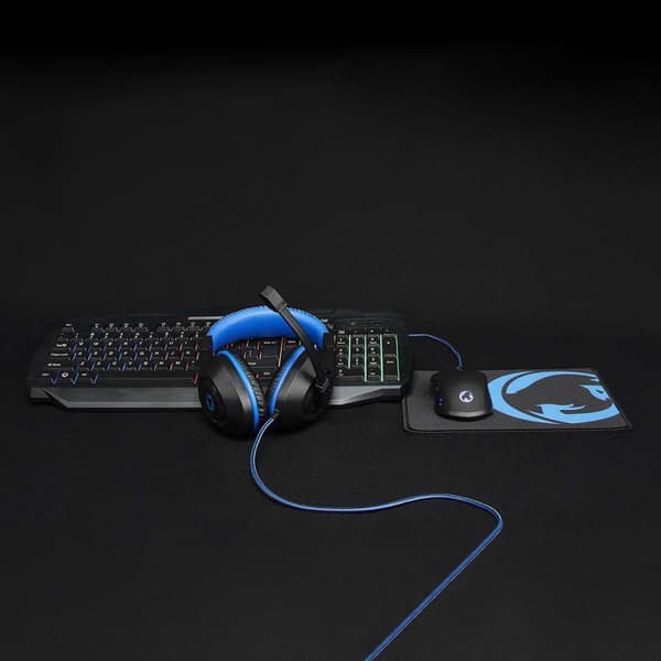 Gaming Combo Kit | 4-i-1 | Tastatur, headset, mus og musemåtte | Blå / Sort | QWERTY | IT Layout