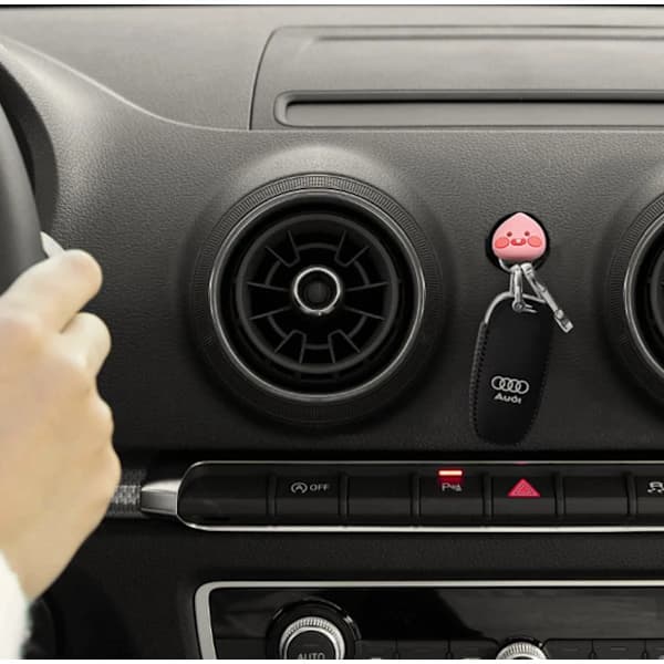 5 bilkrokar Söta tecknade främre copilotdekorationer Små bilkrokar