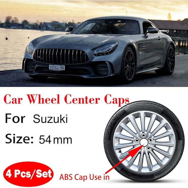 QD-4×54mm Navkapslar för Bilcentrum till Suzuki Swift SX4 S-Cross Ignis V