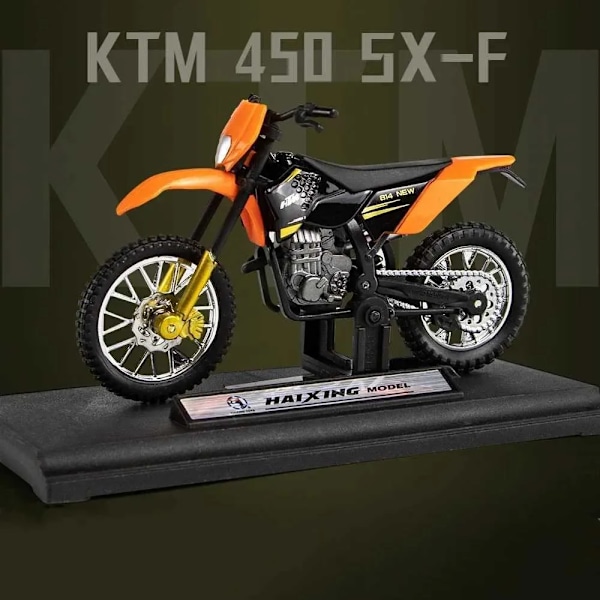 QD+450 SX-F legeringsmotorcykelmodel 1 18 Støbte transportable racerfinger motorcykel simulationsserie børnelegetøj X241209