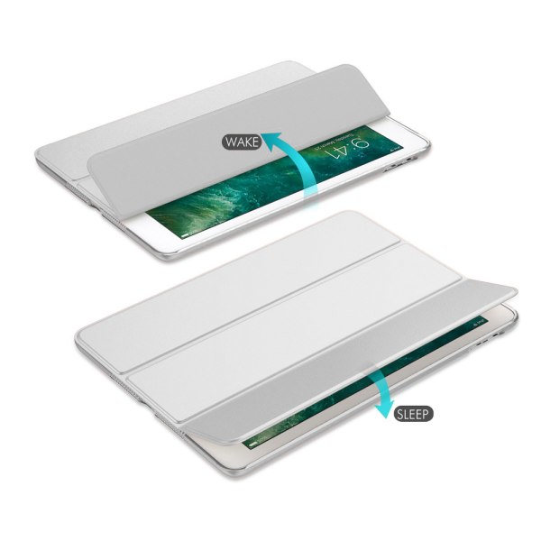 [QD] Smart Case kompatibel med iPad Air 3 10.5 \", Genomskinligt Matt Baksida Magnetiskt Fodral med Auto Sleep/Wake-funktion - Silver