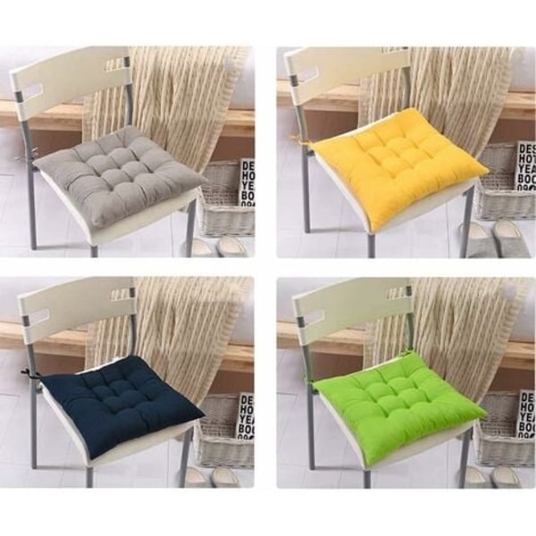 #QD# Set med 4 stolsdynor 40 x 40 cm, sittdynor Heminredning Quiltad mattkudde, bekväm och färgglad - Perfekt för inomhus- och utomhusbruk (4 blå)