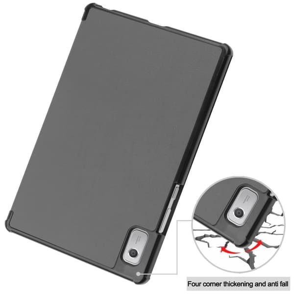 \"QD\" Tri-fold Fodral för Lenovo Tab M9 - Grå
