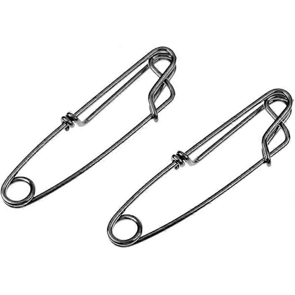 \"QD\" 100x Lange Line-klemmer Rustfrit Stål Hurtigkobling Langline Grenophæng Tunfiskeklemme