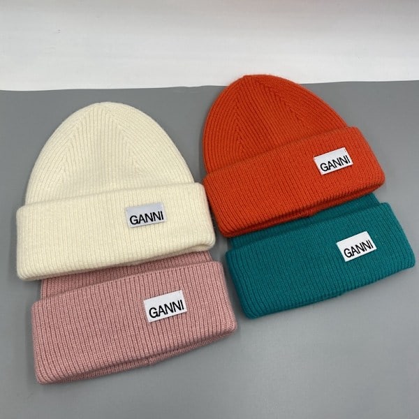 QD-Ganni Strikket Vinterlue for Herre & Dame - Varm Lue med Mansjetter, Elastisk Strikket Lue Svart