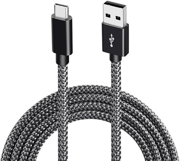 USB-A 2.0 til USB C-kabel med 3A hurtiglading Svart 1 m