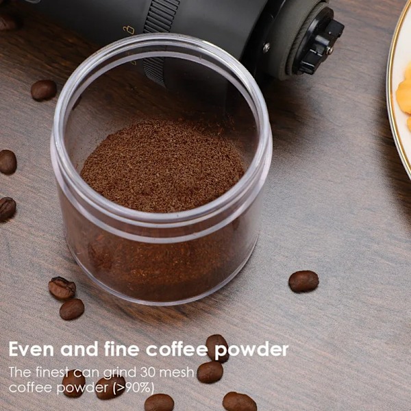 QU.Bærbar Kaffekvern Bærbar Nøtter Korn Pepper Kaffebønnekvern USB Kvernmaskin For Espresso/Drypp/Kald Brygg