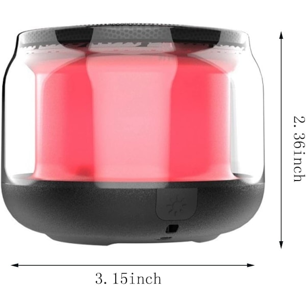 QD-RGB-valo Bluetooth-audio Värikäs tunnelmavalaisin, pöytätietokone ulkokäyttöön pieni kannettava stereo bluetooth-kaiutin,