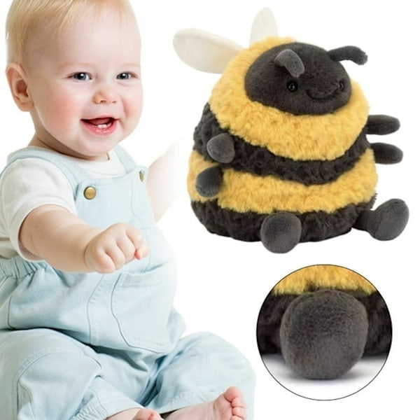 [QD] Jellycat Albee Bee Vårplysch - 16 cm Bi-Gosedjur, Mjukt Gosedjur för Barn & Vuxna, Mysig Vårdekoration