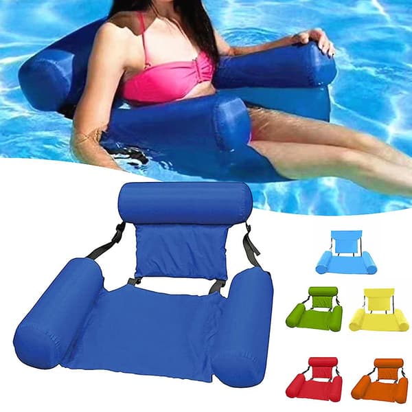 Flydende Pool Stol Sofa Swimmingpool Lounge Ryglæn til Indendørs Pool_FO Orange