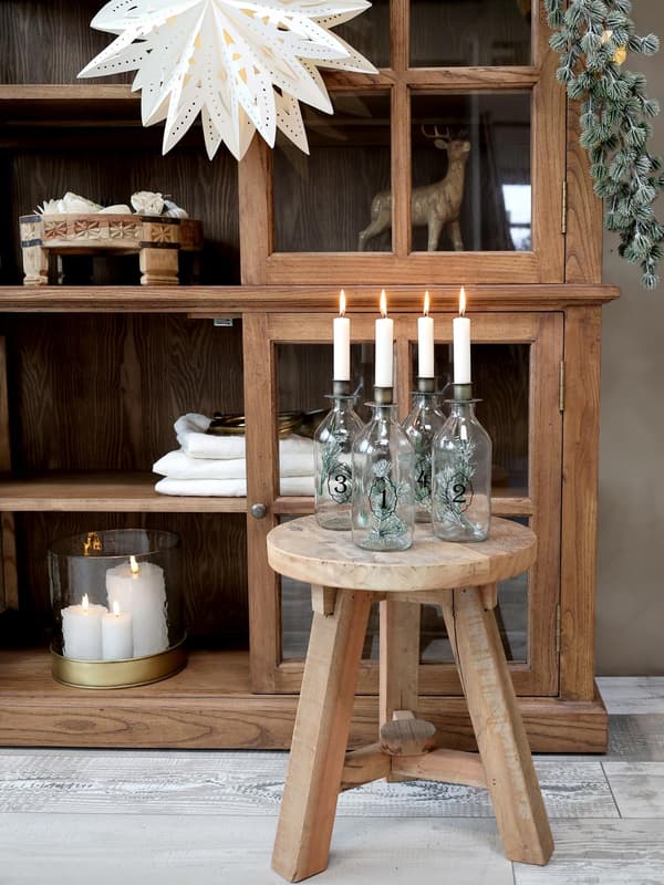 QQ-Adventtipullot kynttilänpidikkeellä 4 kpl Chic Antique