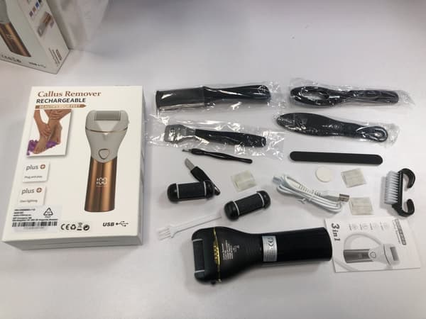 Electric Foot File with Various Accessories Rechargeable Black