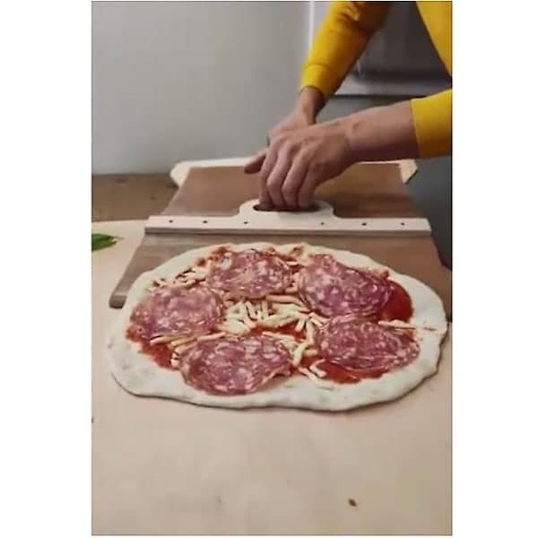 Glidende Pizzaspade Pizzaspaden som overfører pizza perfekt, Pizzaspade med håndtak, Pizzaspade_ry