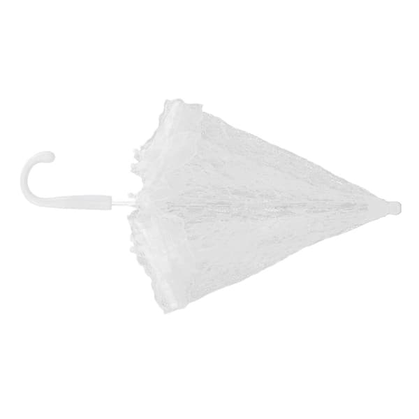 Spets Paraply Vit Bröllopsbroderi Paraply Dans Dekorerad Paraply för Scenframträdande