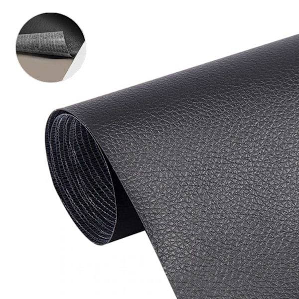 QD-Selvklæbende læderfix dekor sort 50*137cm sort black
