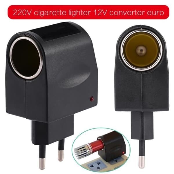 /QD/Mini AC till 12V DC Cigarettändaradapter Omvandlare för Bilar Auto -PAI