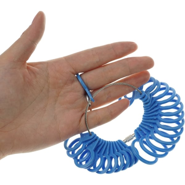 Ringmätare Plast Avtagbar ringstorlek Ring- och fingerstorleksmätverktyg Sunmostar