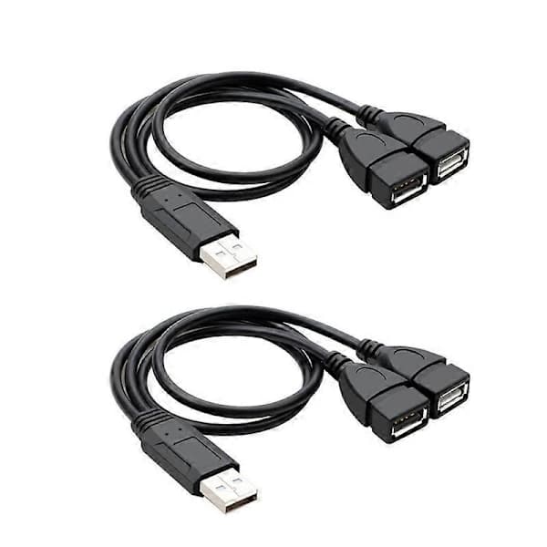 Y-kabel Dobbelt USB-port Forlænger Hub Data Oplader Strømdelingsadapter []