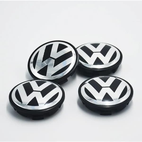 4 stk. VW Logo 56mm Navkapsel Fælgemblem Fælgmærke