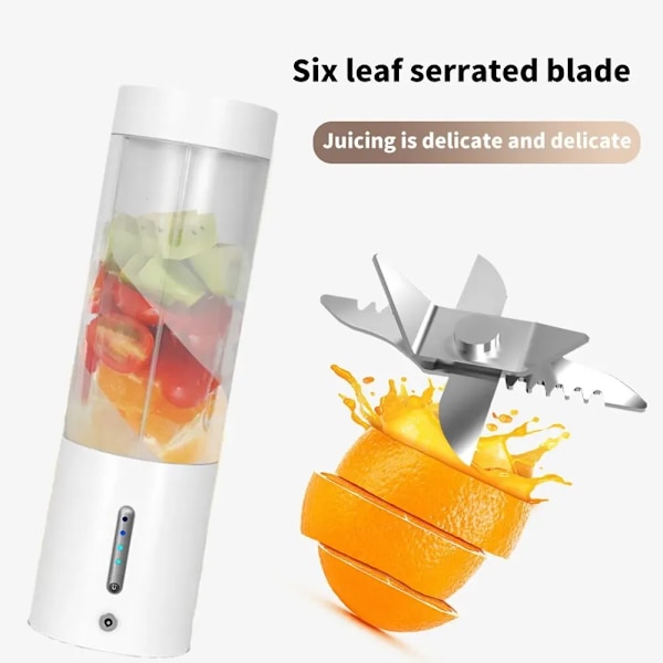QU.450ML Kraftfull Portabel Blender för Smoothies och Shakes Magnetisk Laddning Matberedare Fruktmixer Maskin Mini Juicepress Blender Kopp