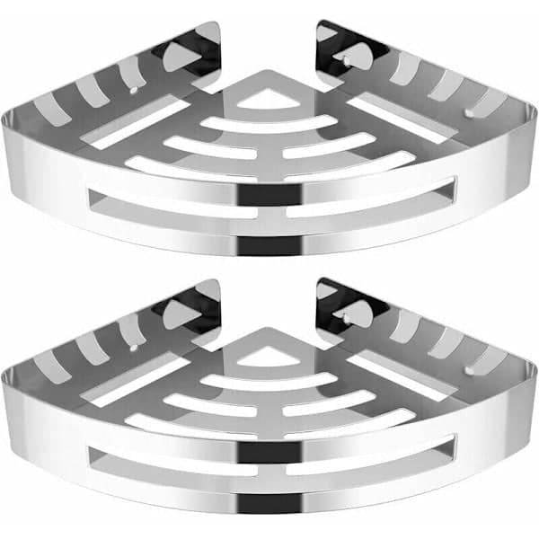 \"QD\" Rostfritt Duschhyllhörn Duschförvaring 304 Rostfritt Stål (Triangel, 2-pack)