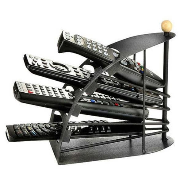Fjernkontrollholder for 4 fjernkontroller Svart_qq