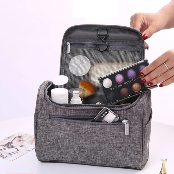 Vandtæt tilslutning til kvinder kosmetiktaske organizer makeup taske til mænd etui badeværelse toilet taske vasketøjs opbevaringsposer rose rød lilla