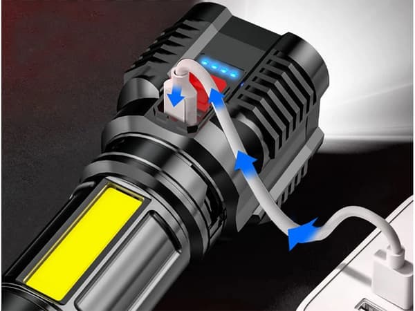 Kraftfuld Genopladelig LED-lommelygte