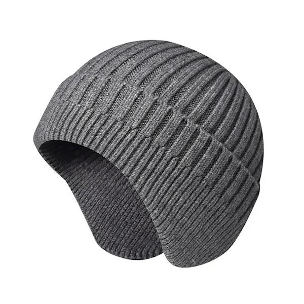 QD-Vinterhue Varm beanie GRÅ GRÅ Grå Grå