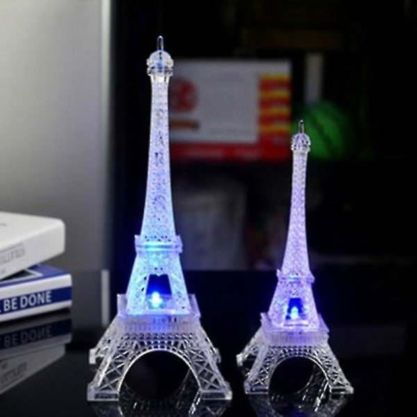 Led Light Up Eiffeltornet Nattlampa Paris Style Dekoration Led-lampa Mode Skrivbord Sovrum Akrylljus [DB]
