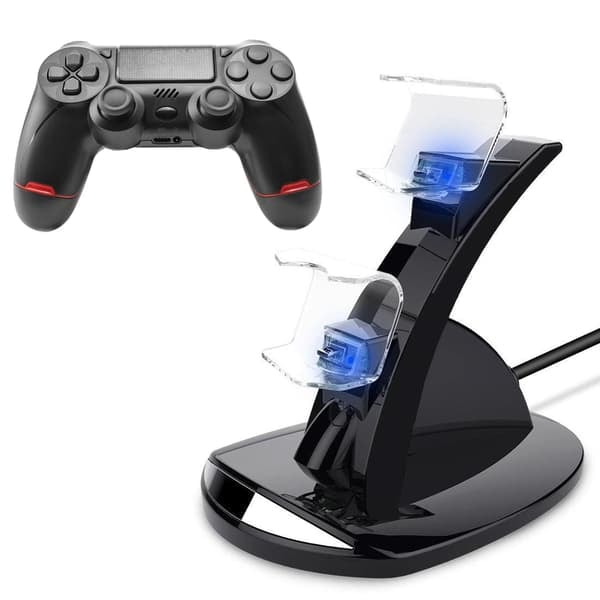 PS4 Controller med Ladestation til PS4 - Oplader / Håndkontrol_QQ